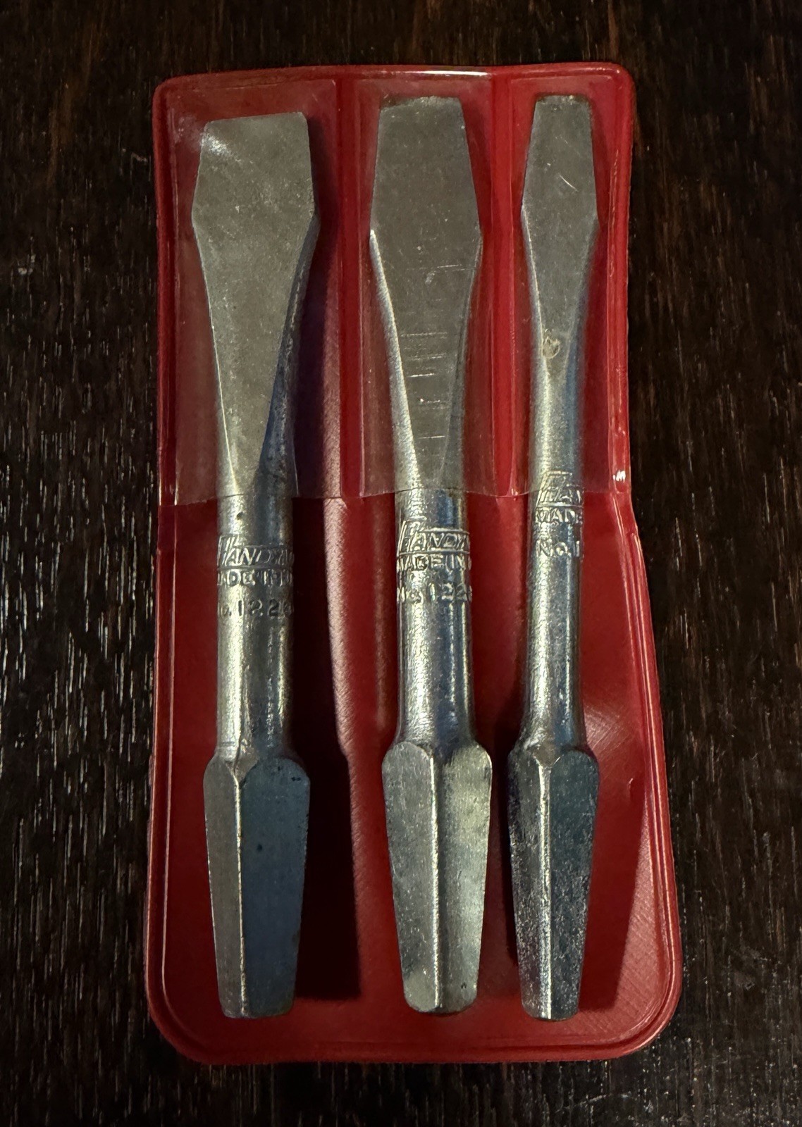 NOS Stanley No. 1226 Handyman Brace Bit Set Slotted Screwdrivers 1/4 • 3/8 • 1/2