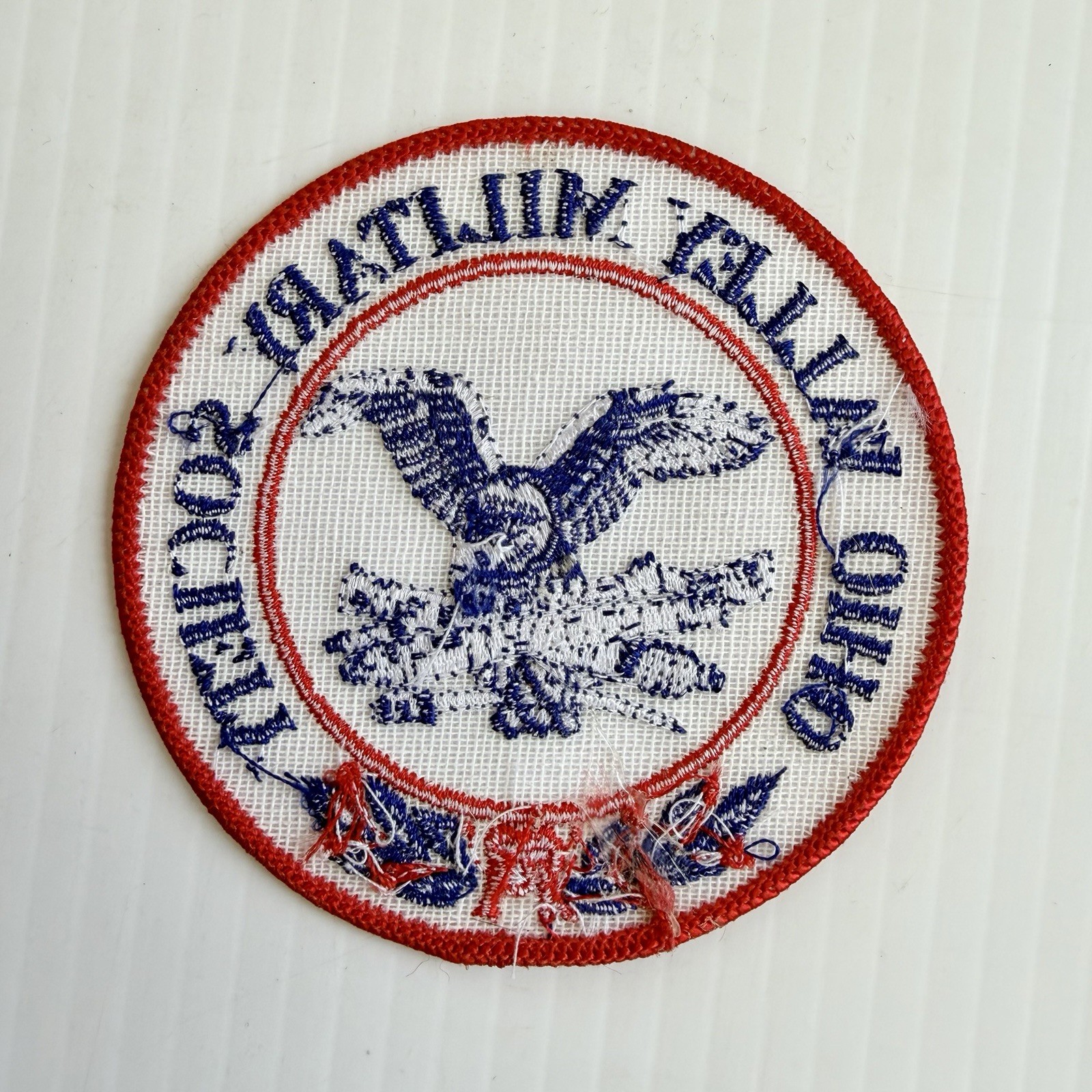 Ohio Valley Military Society Patch 3.5” Red White & Blue, Eagle