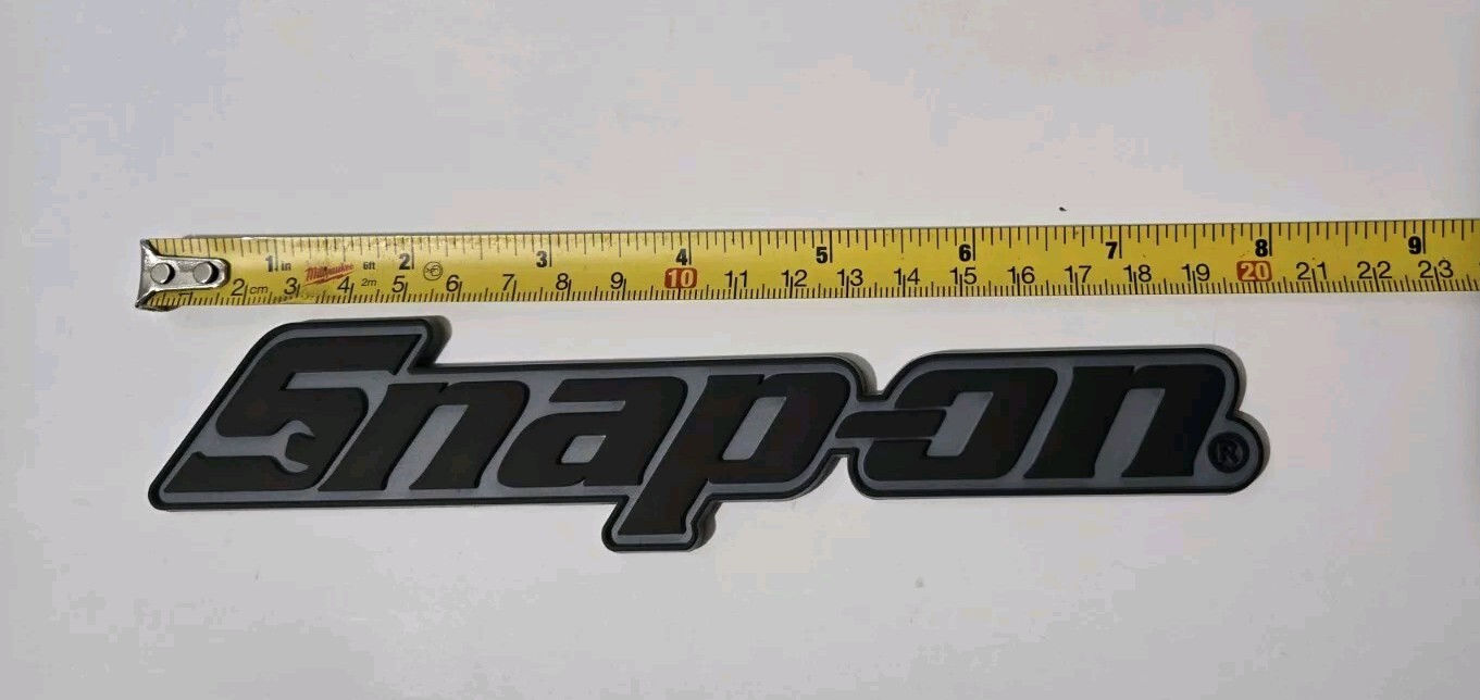 2PK SNAP ON TOOL BOX LOGO EMBLEM MATTE BLACK Plastic Badge Decal 8"+3 BLKOUT DRV