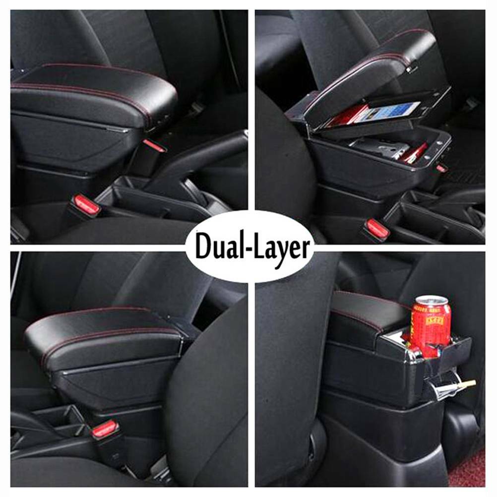 For Mazda CX-3 2015-2018 Dual Layer Armrest Center Console For Storage Box
