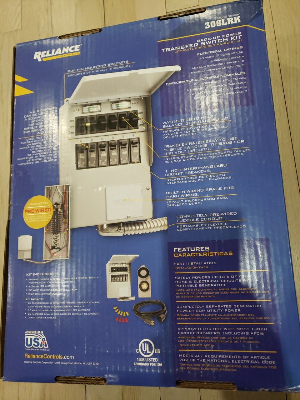 Reliance 31406CRK 6-Circuit Transfer Switch Kit