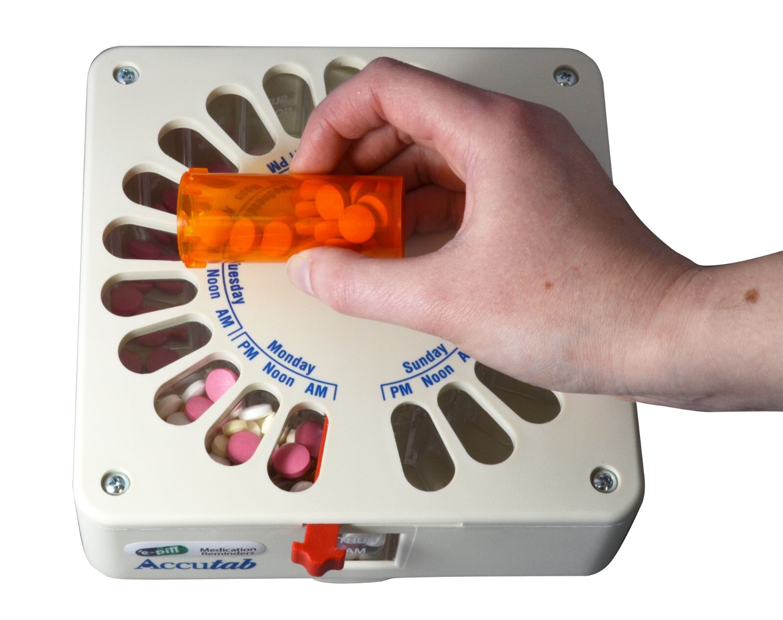 e-pill Accutab Pill Dispenser - Up to 3 Times Per Day - Large Capacity