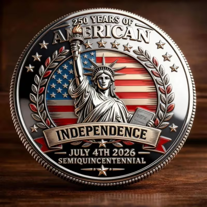 United States 250 Anniversary Challenge Coin Commemorative US 1-pc ao