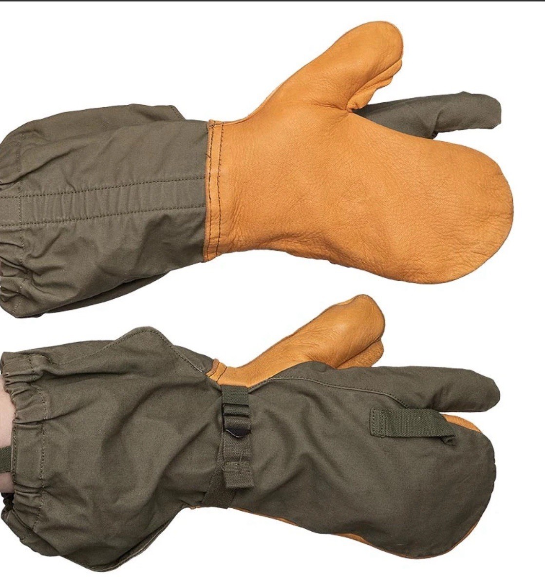 US Military M-1951 Korean Era Trigger Finger Mitten Gloves Shell, LARGE, NEW A12