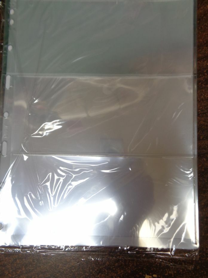 3C VARIO CLEAR Lighthouse Stock pages pack of 5 one sided NEW 3 Row pocket