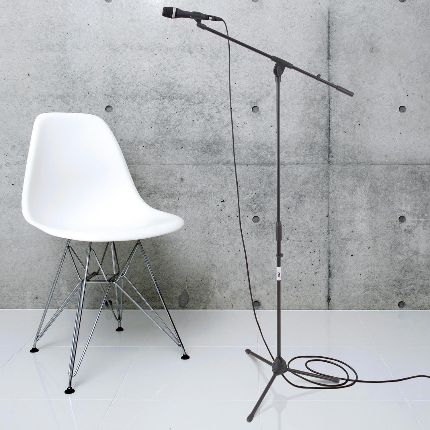 Pyle Foldable Tripod Microphone Stand-Universal Mic Mount and Height Adjustable