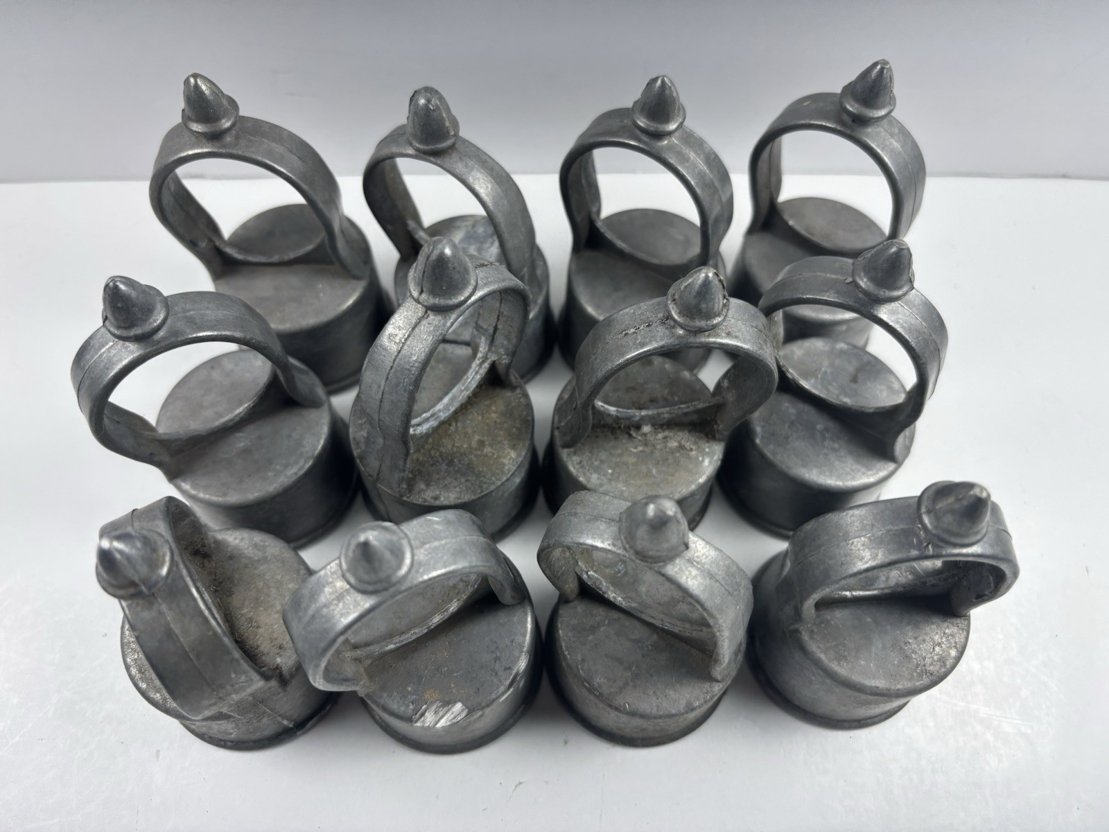 Vintage Chain Link TOP RAIL LOOP End Cap Eye Fence Gate Cast Aluminum Lot of 12