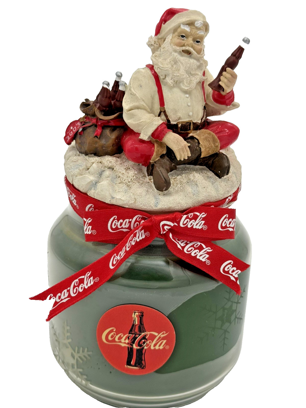 Coca-Cola Holiday Candle 2003 Christmas Santa Claus Decorative Coke Collectible