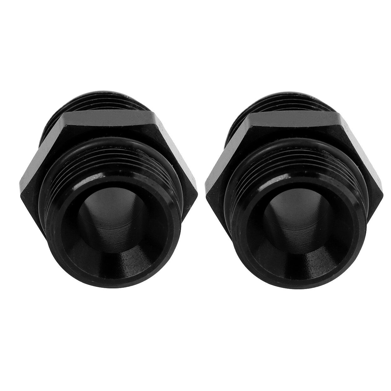 ORB O-ring AN12 12AN to AN12 12AN Male Adapter Fitting Black Pack of 2