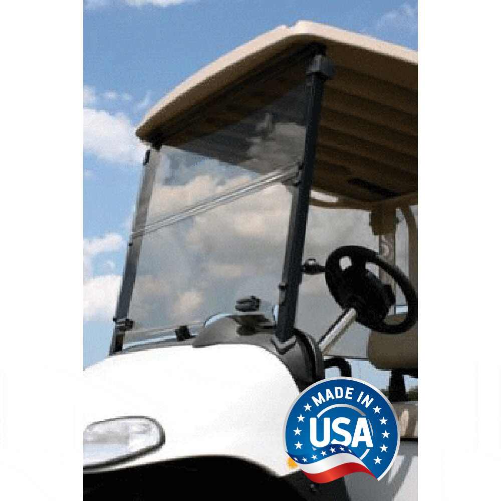 EZGO ST350 Clear Folding Golf Cart Windshield - US Made