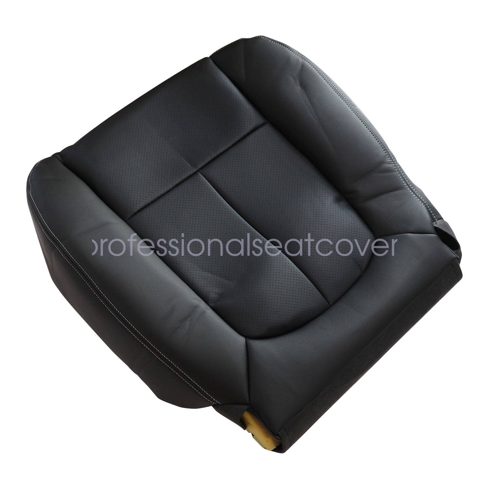 For 2009-2014 Ford F150 Lariat Front PERFORATED Leather Seat Cover Black