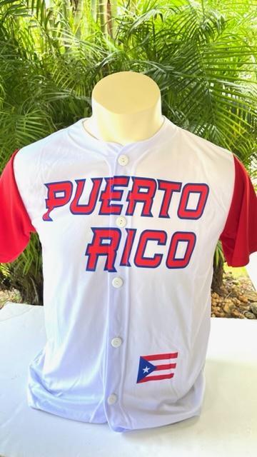 Puerto Rico Boricua PR Flag EL Morro Children Kids Baseball Jersey Shirt Sizes
