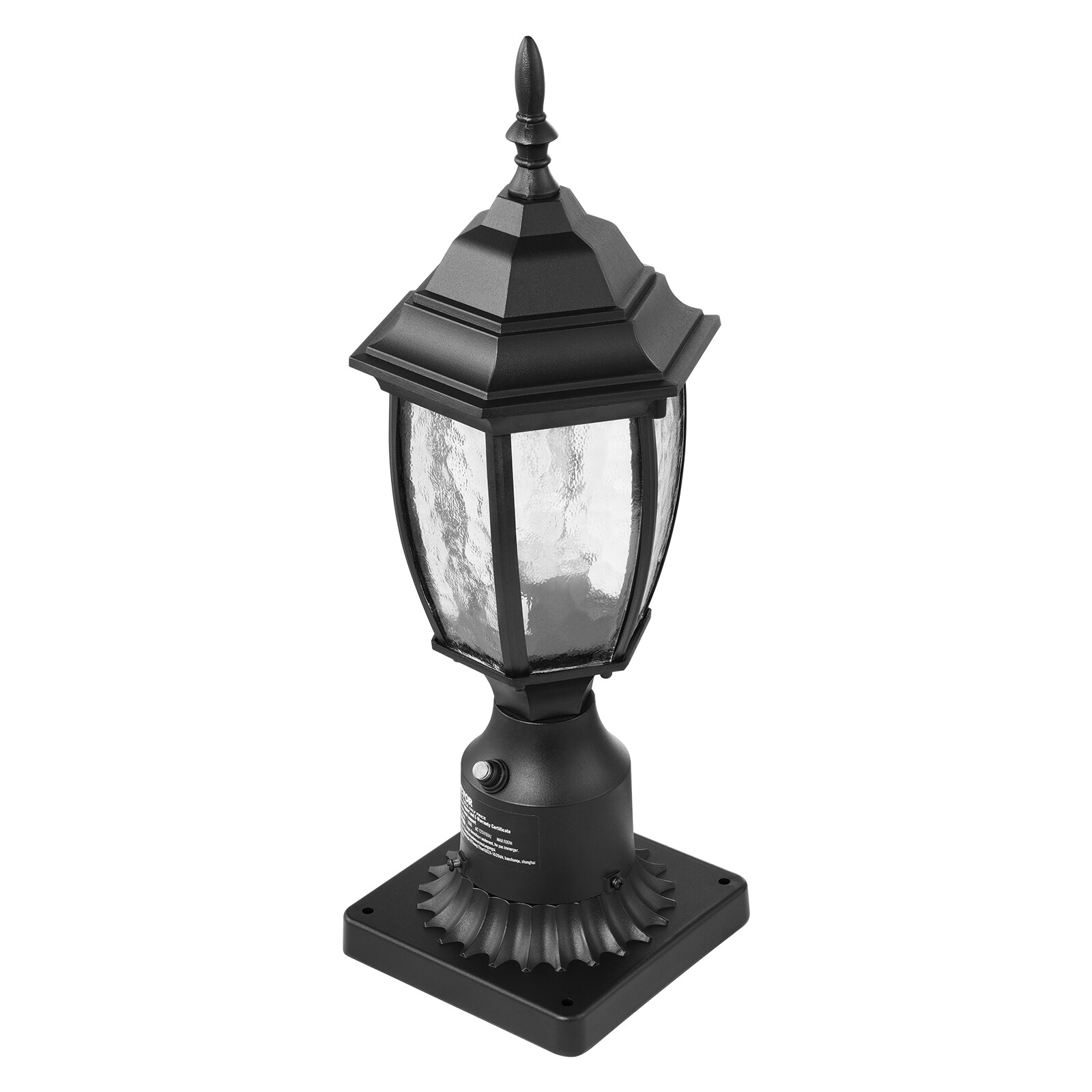 VEVOR Dusk to Dawn Outdoor Lamp Post Light Fixture 15.75 in Pole or Pier Mount