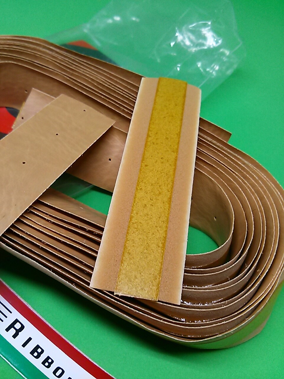 Ambrosio Bike Ribbon tan brown leather texture FEELING 4 cinelli 3ttt handlebar