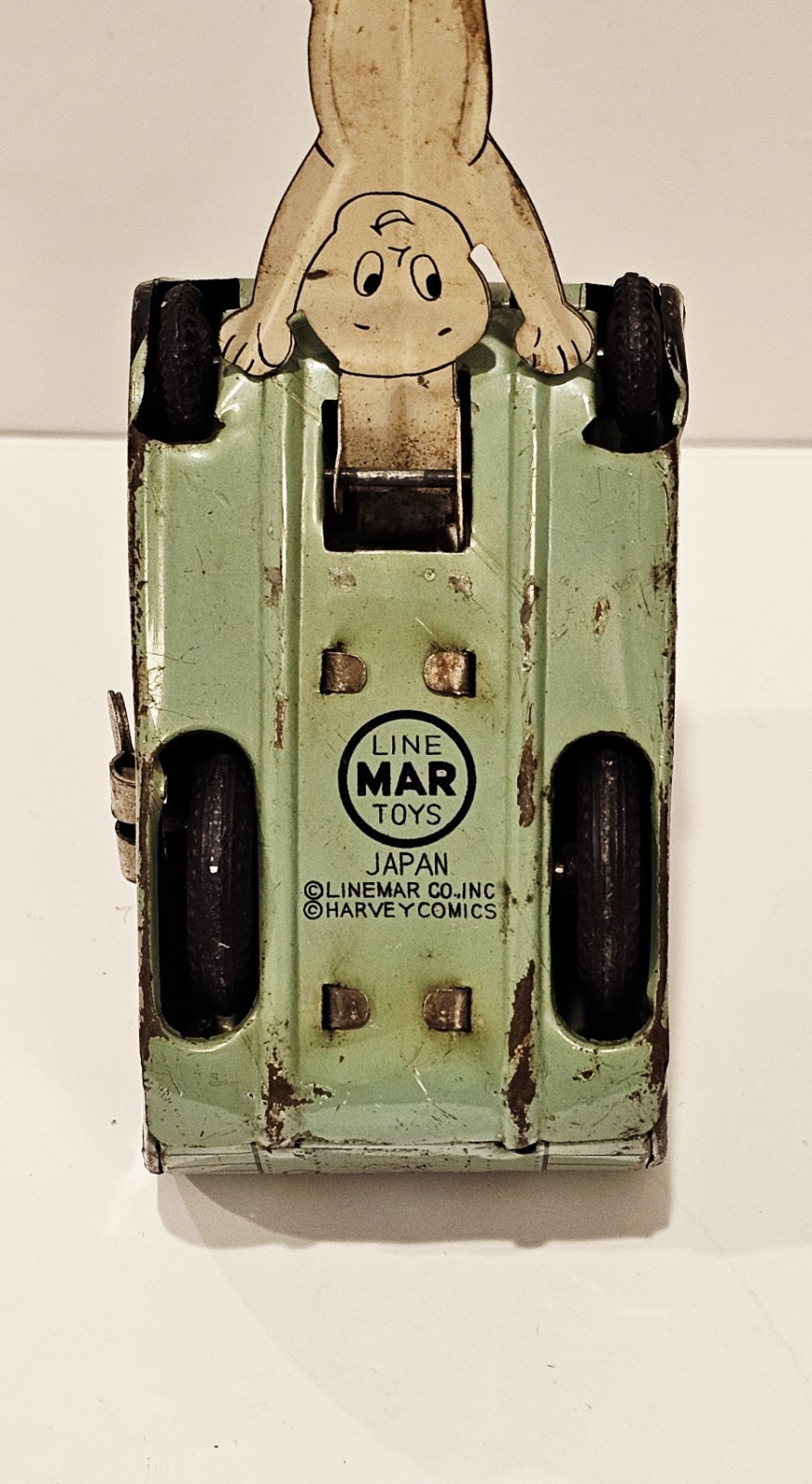 L"CASPAR THE GHOST TURNOVER TANK" LINEMAR 1960, WIND UP