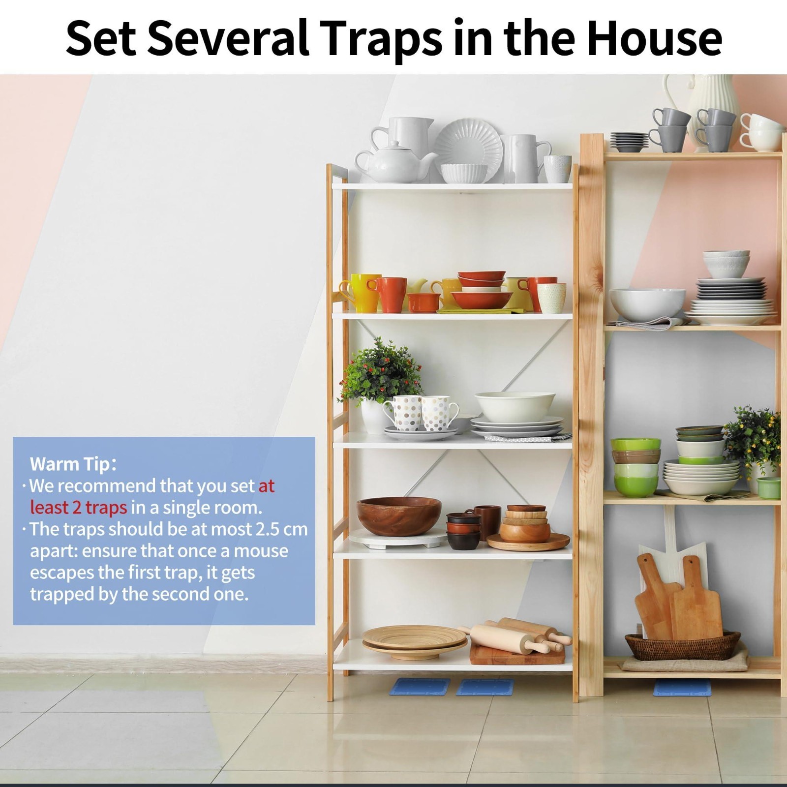 12 Pack Sticky Mouse Traps Indoor – LULUCATCH Non-Toxic Glue for Mice & Insects.