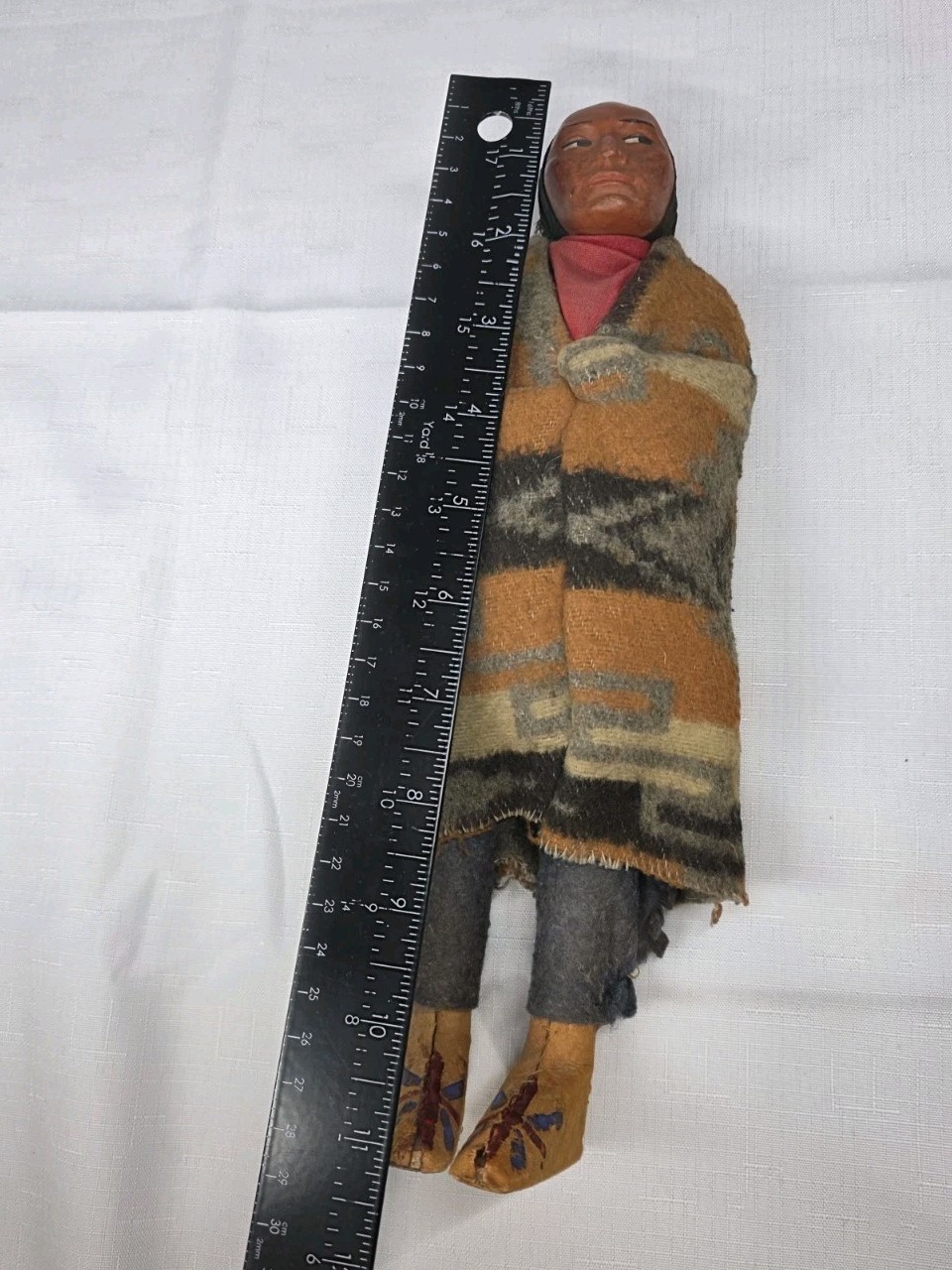 Vintage Skookum Male Native American Doll Bully 11"