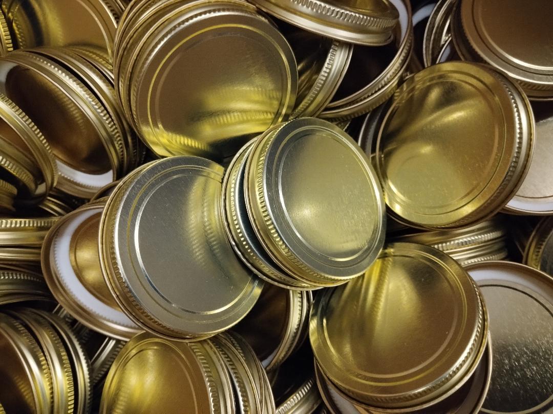 METAL LIDS (70-400) for 9 oz Straight-Sided Glass Jars (12-24-48-96 count)