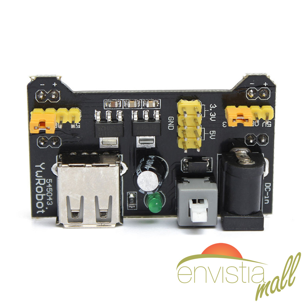 MB-102 830 Point Breadboard + 3.3V 5V Power Supply + 20 Jumpers + Battery Cable