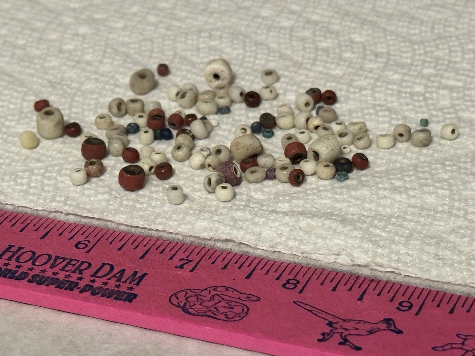 LOT OF 106 ANTIQUE CALIFORNIA TRADE BEADS FOUND BETWEEN AUBURN & PLACERVILLE