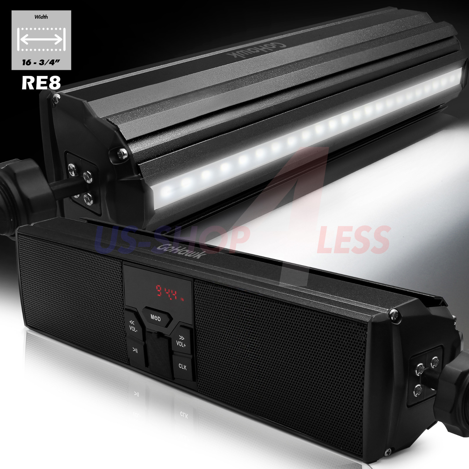 Waterproof Bluetooth Stereo Speaker Audio System MP3 USB AUX FM Radio Yamaha ATV