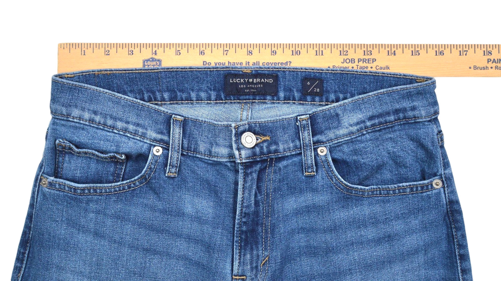 Lucky Brand Sienna Boyfriend Straight Jeans Womens Size 6/28 Blue Denim Mid Rise