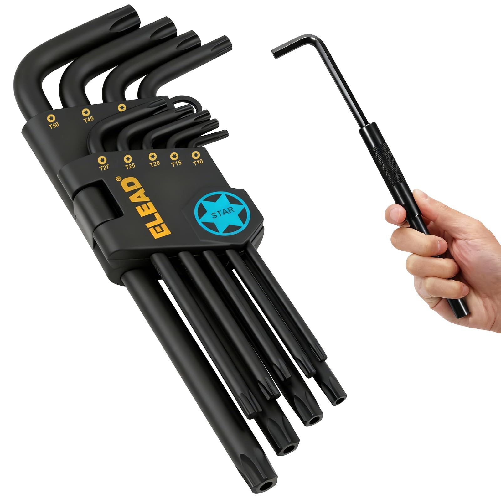 ELEAD 11Piece Torx Star Allen Wrench Set with Extension Bar, T10T50 Long Arm ...