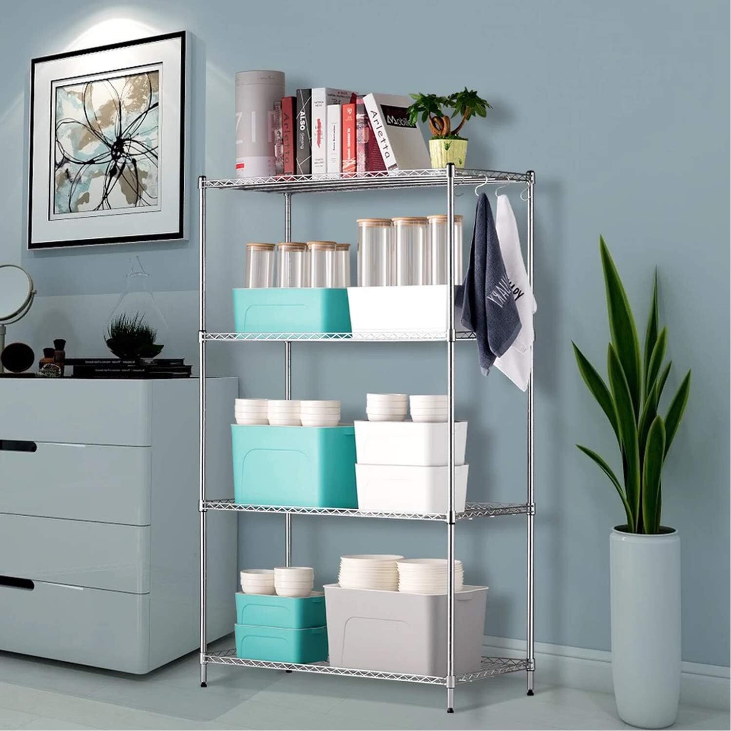 Wire Shelf Clips Shelving Split Sleeves Lock Metal Rack Fits 1" Post 74 Pieces