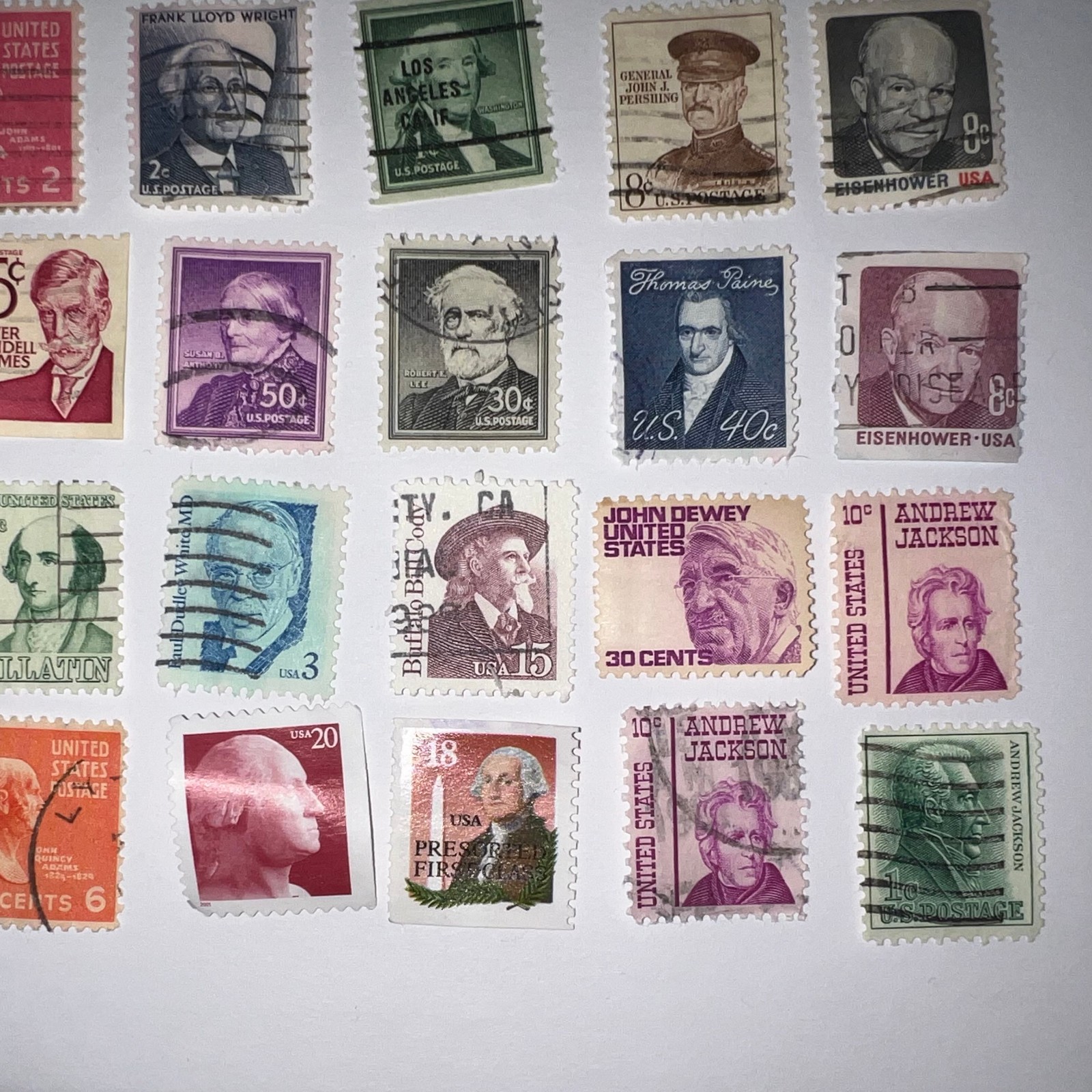 35 Different Vintage US Stamps People Presidents No Duplicates Lot