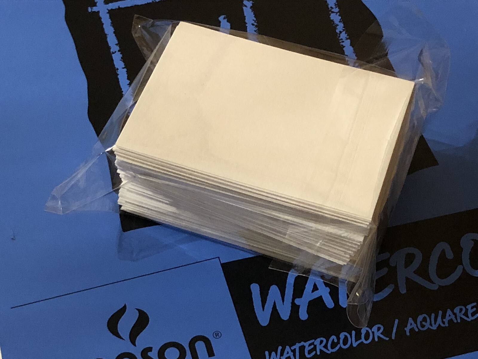 100 ACEO Cards ~ Blank 140 lb Watercolor Paper ~ 2.5 x 3.5 White ~ Canson