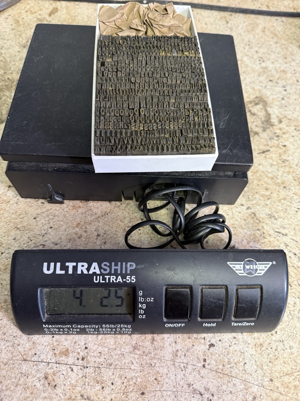 Antique VTG Letterpress Print Type Upper & Lower Letter & Number Set Complete