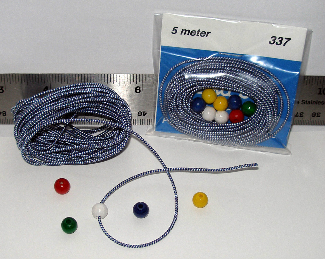 PEKABE 337 Covered Elastic Cord 5 Meters Backhaul Model Sailboat Yacht R/C