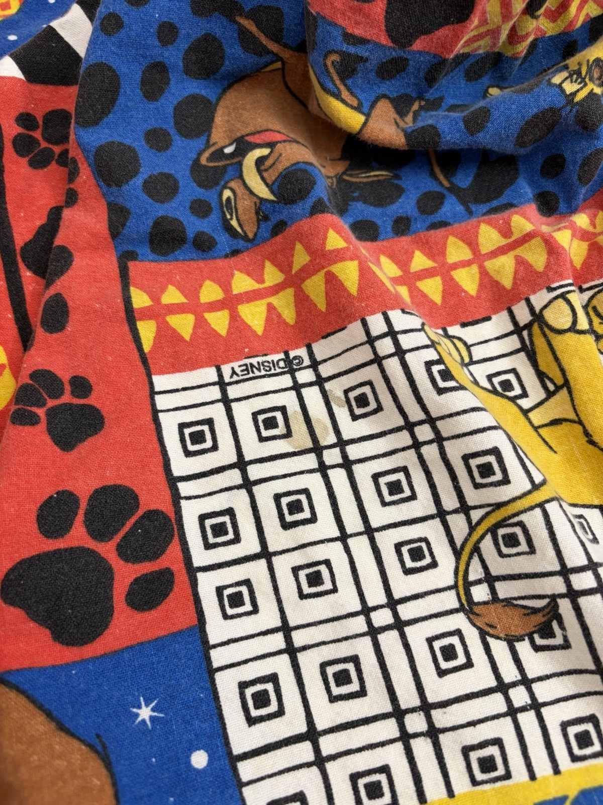 Disney The Lion King Twin Size Fitted Sheet Vintage 1990's Simba