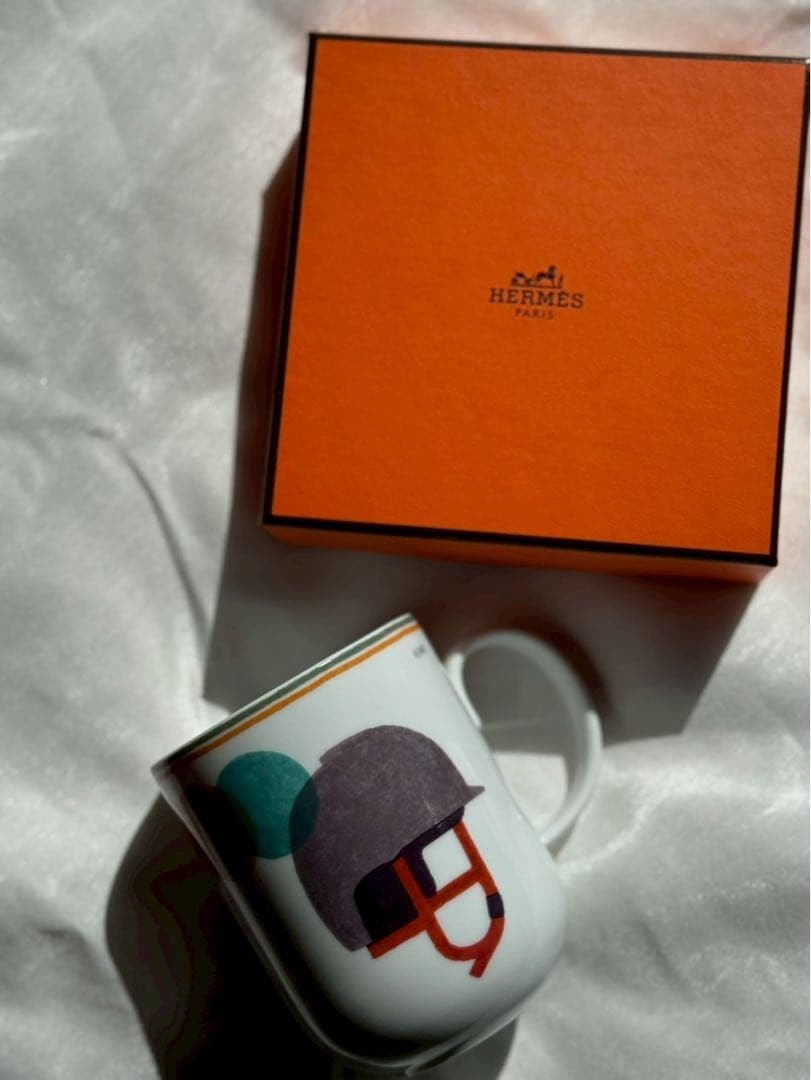 HERMES SAUT HERMES MUG Coffee Cup with Box Genuine Authentic Box Included