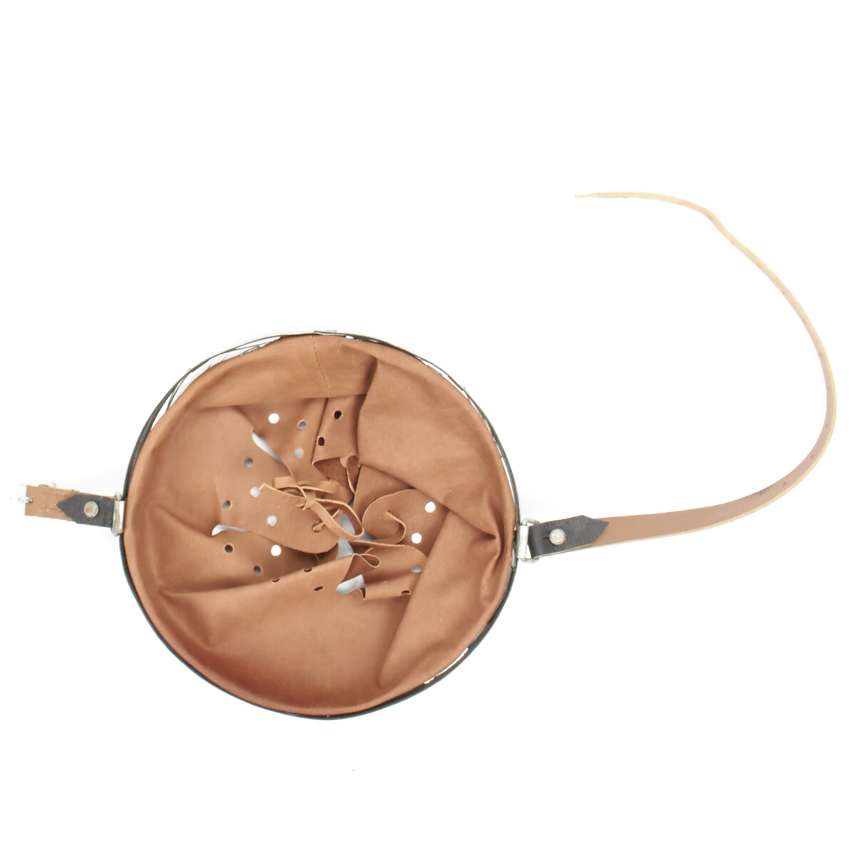 German WWII Helmet Liner M31 & Chin Strap- Dated 1943, Size 64/56 (US 7)