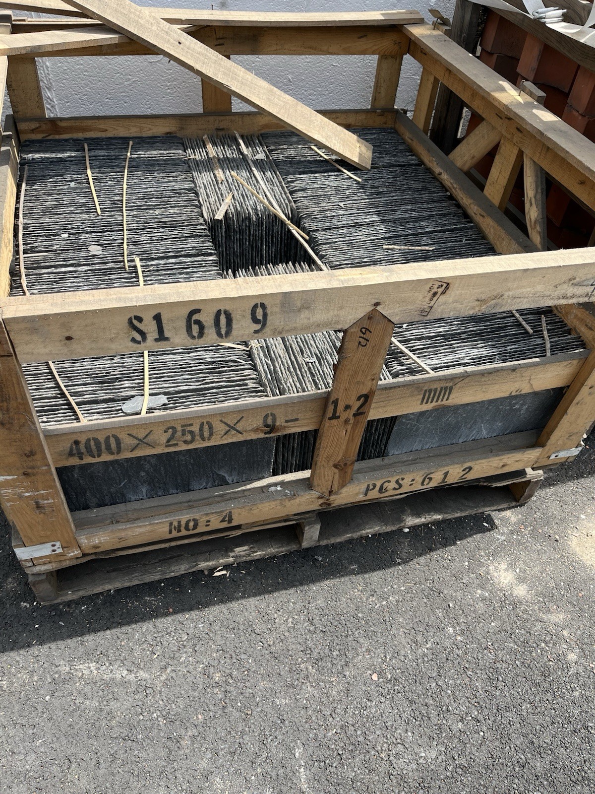 New 6 pieces Natural Slate Tile Roofing Dark Gray Pre Drilled Size 10" x 16"