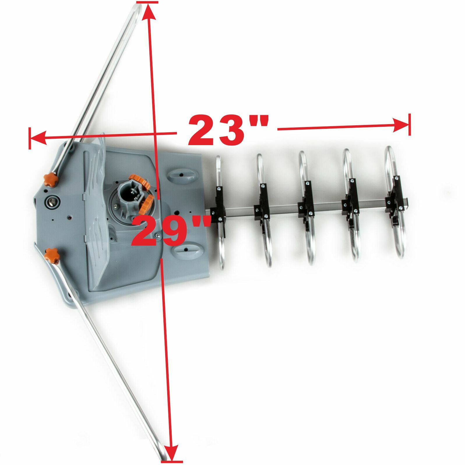 HDTV Amplified Digital HD TV Outdoor Antenna 150 Miles 360 Rotation UHF VHF FM