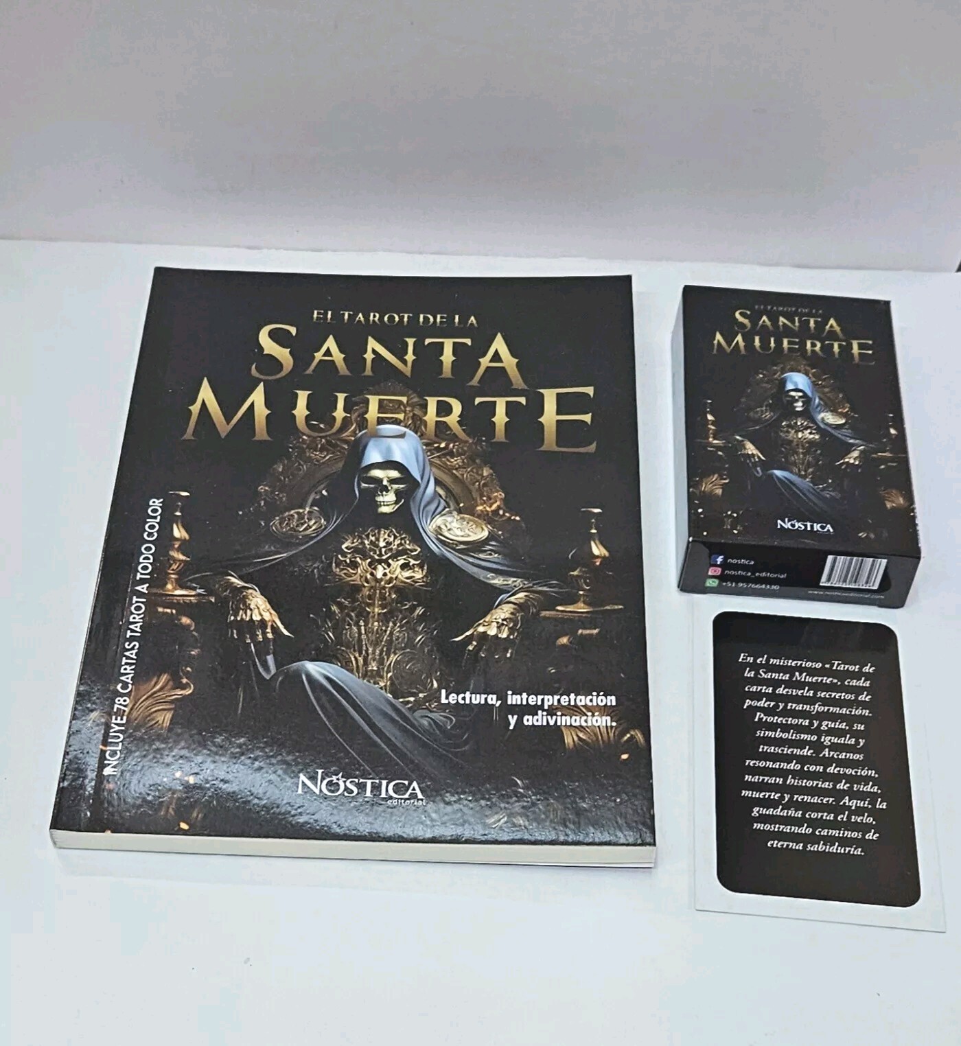 TAROT SANTA MUERTE ORIGINAL 78 CARTAS Y LIBRO INCLUIDO ON SALE NEW SPANISH