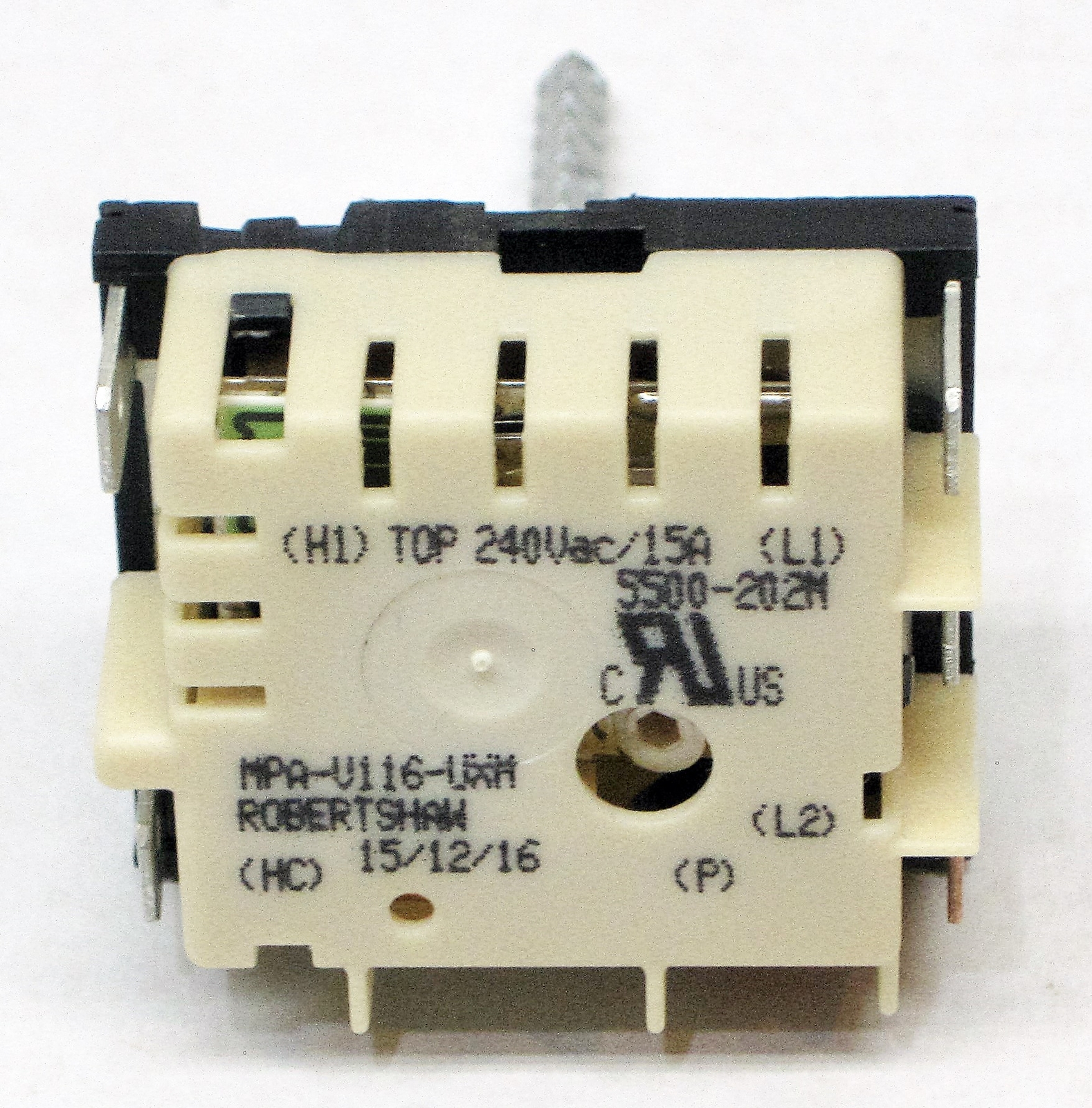 Robertshaw 5500-202 (M) Infinite Switch Control 240 Volt for Electric Burner