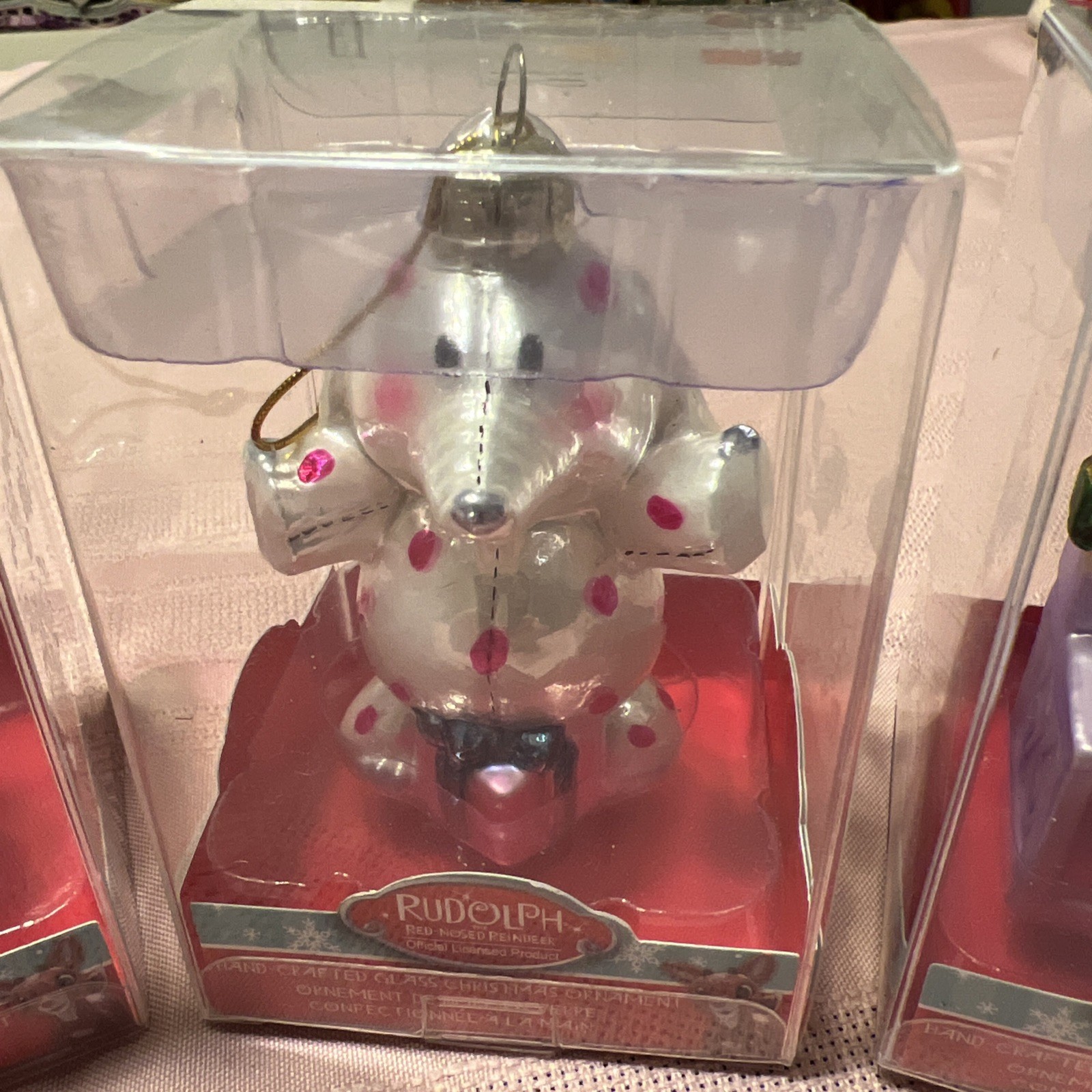 4 Kurt Adler Rudolph The Red Nose Reindeer Misfit Toys Glass Ornaments