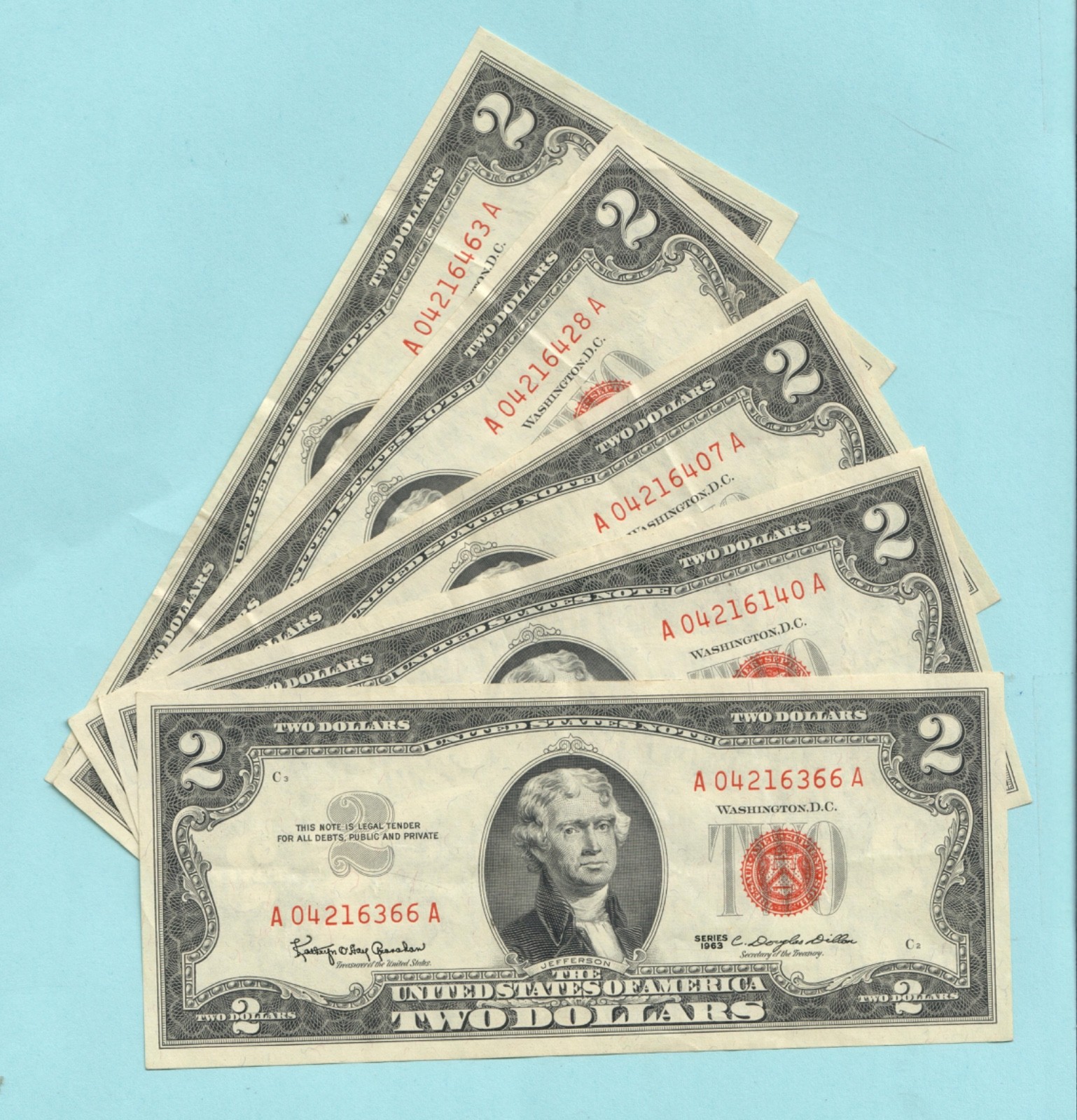 CRISP AU 1963 $2 Dollar Bill Red Seal/ "United States Note" - AUNC -FREE SHIP !