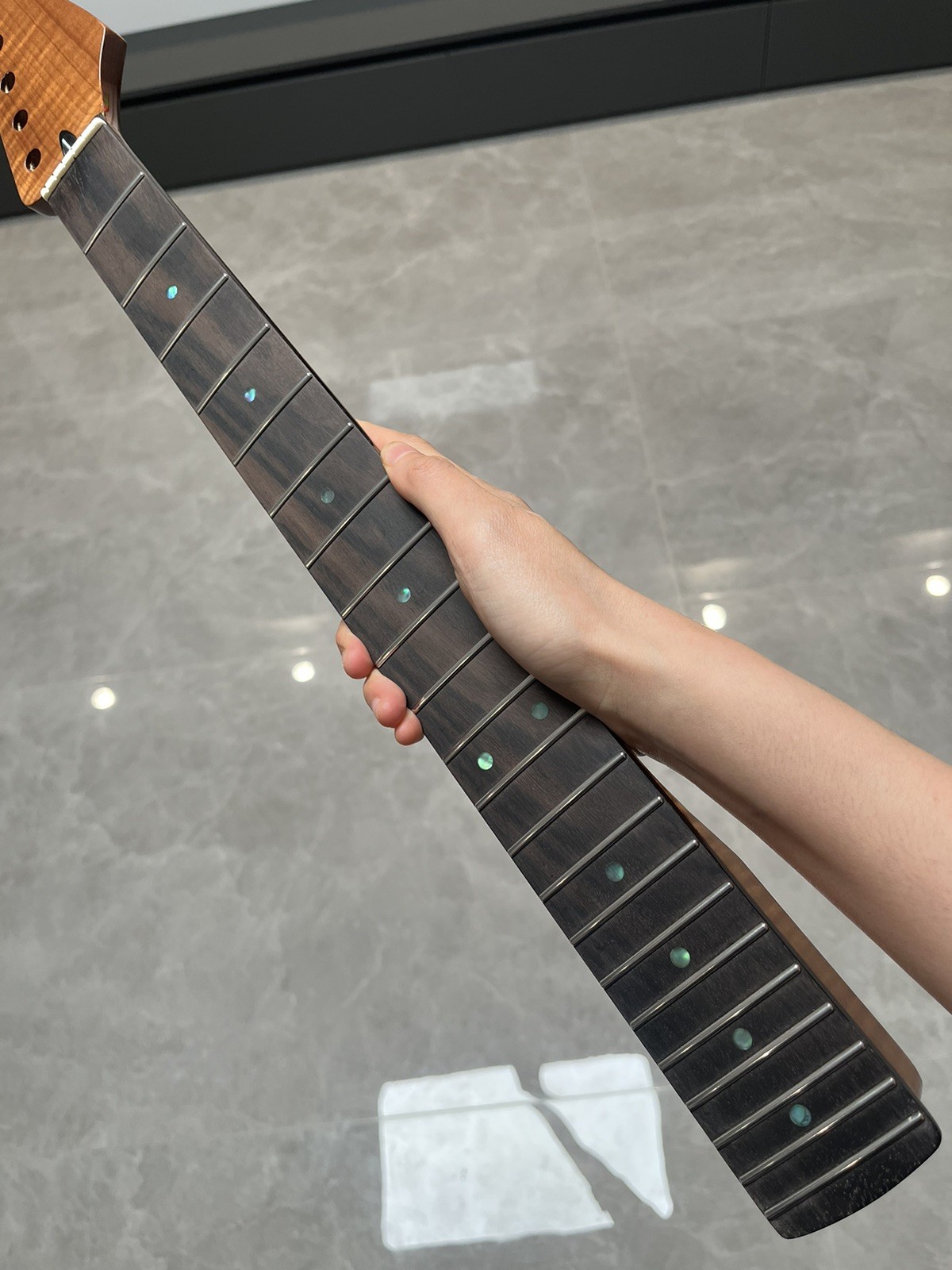 NEW Stainless Rosewood 22fret DIY Roasted Flame Maple electric guitar neck