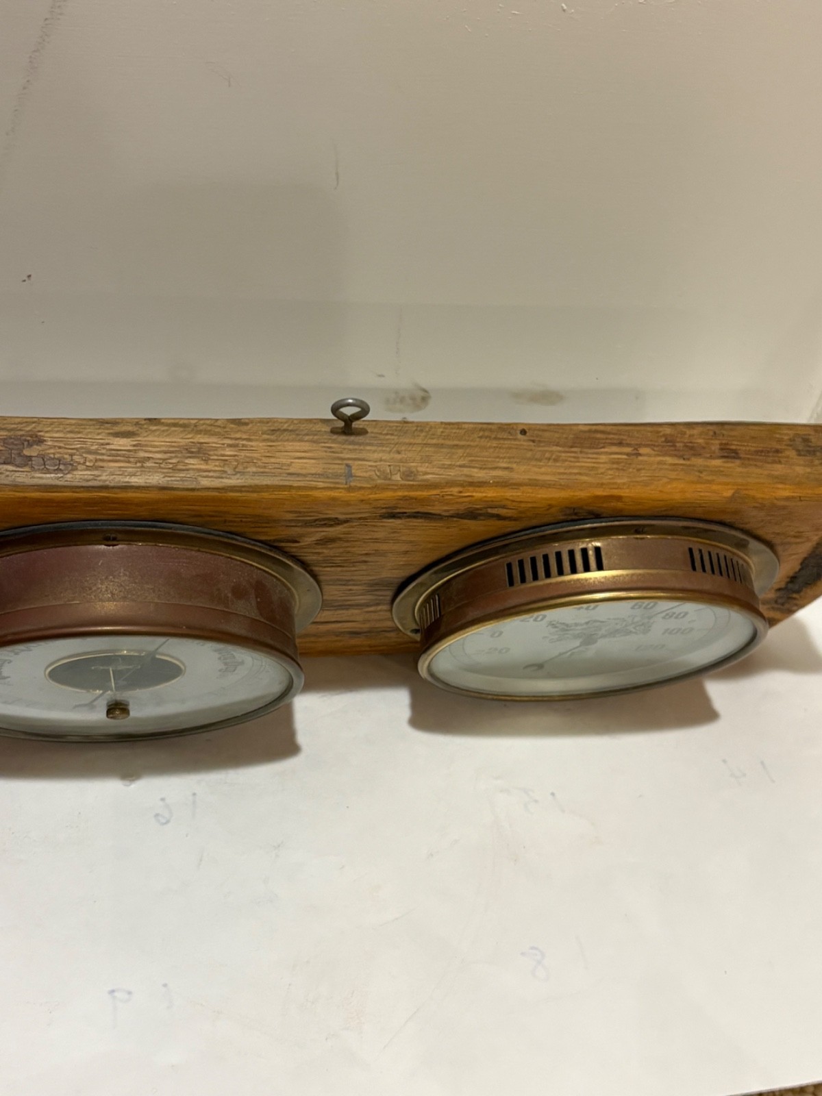 1870 Great Lakes shipwreck artifact, Lufft thermometer, barometer, hydrometer