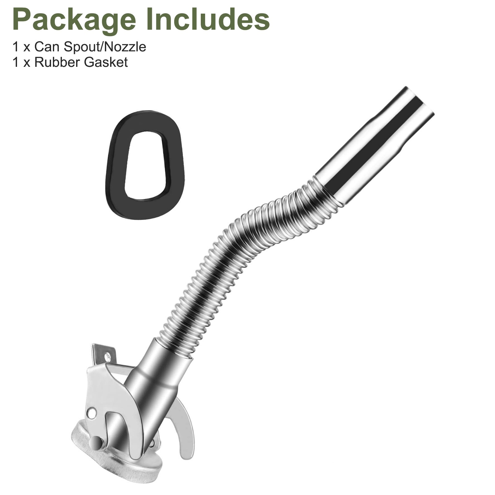 Stainless Steel Gas Can Spout w/ Nozzle 29.5cm Flexible for Jerry Can 5L 10L 20L