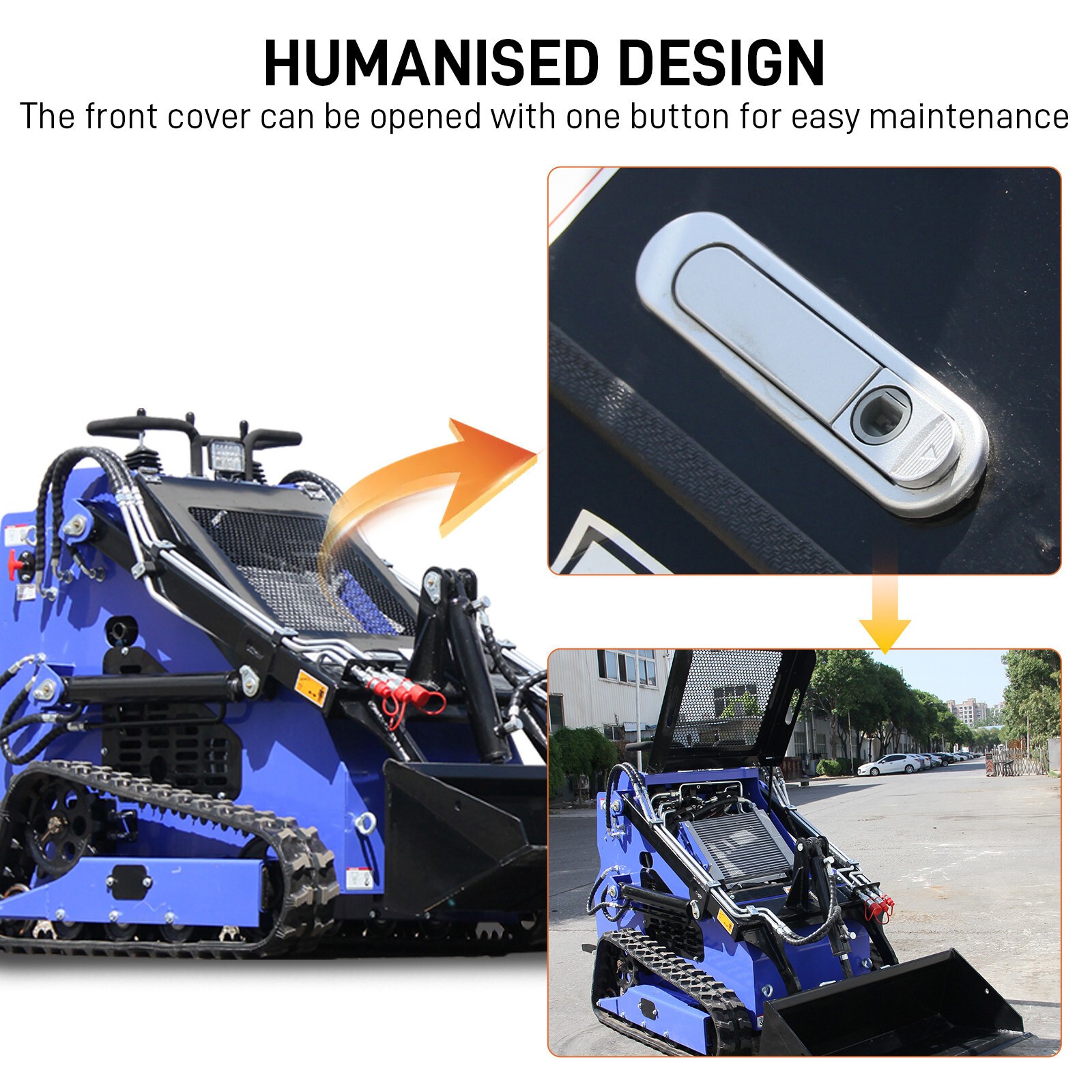 22HP Mini Skid Steer Loader Upgraded 2-Cylinder Gas Engine Free Shipping