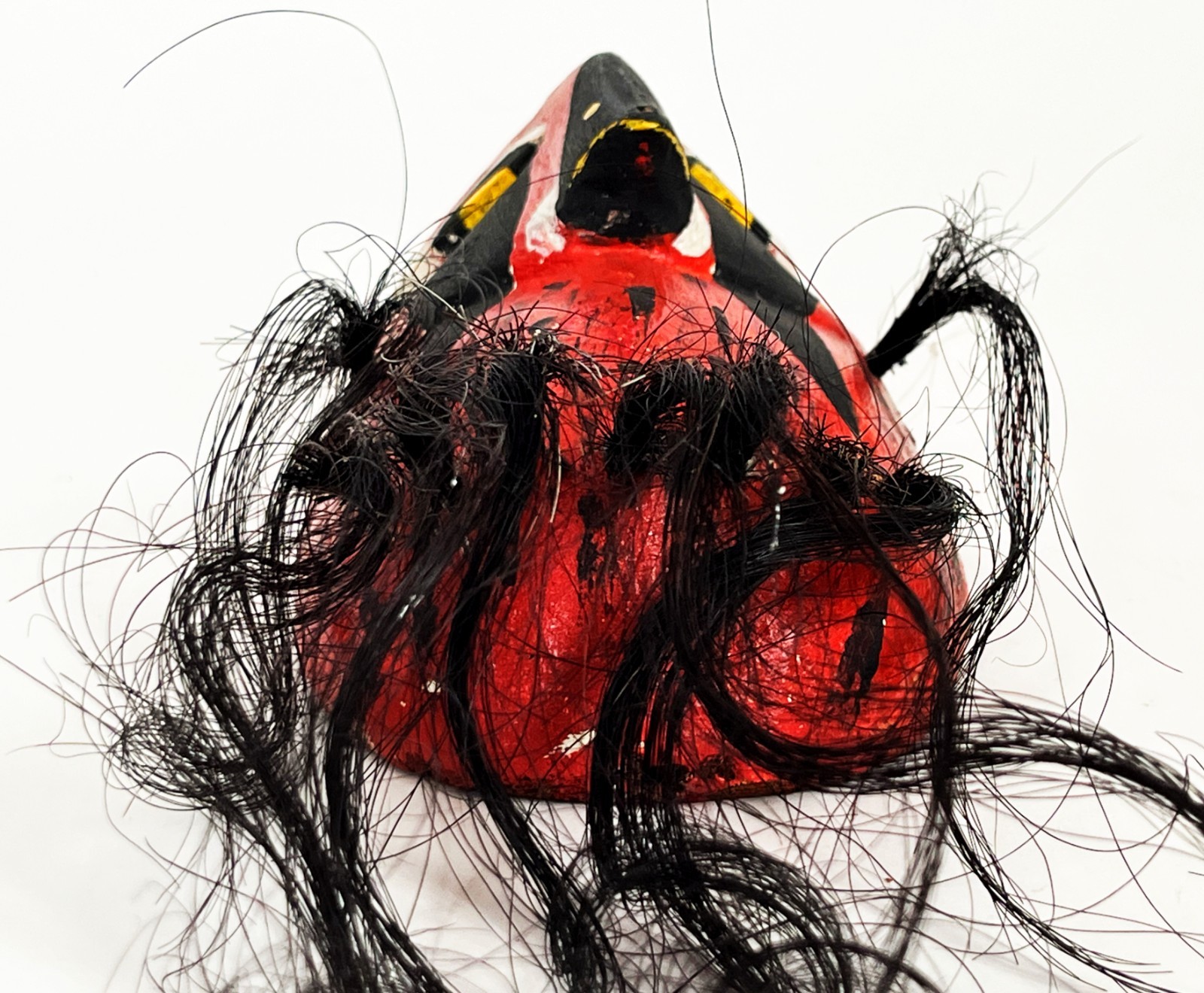 MAYO PASCOLA YAQUI FOLK ART ETHNOGRAPHIC CARVED WOOD OWL BIRD DANCE MASK SONORA