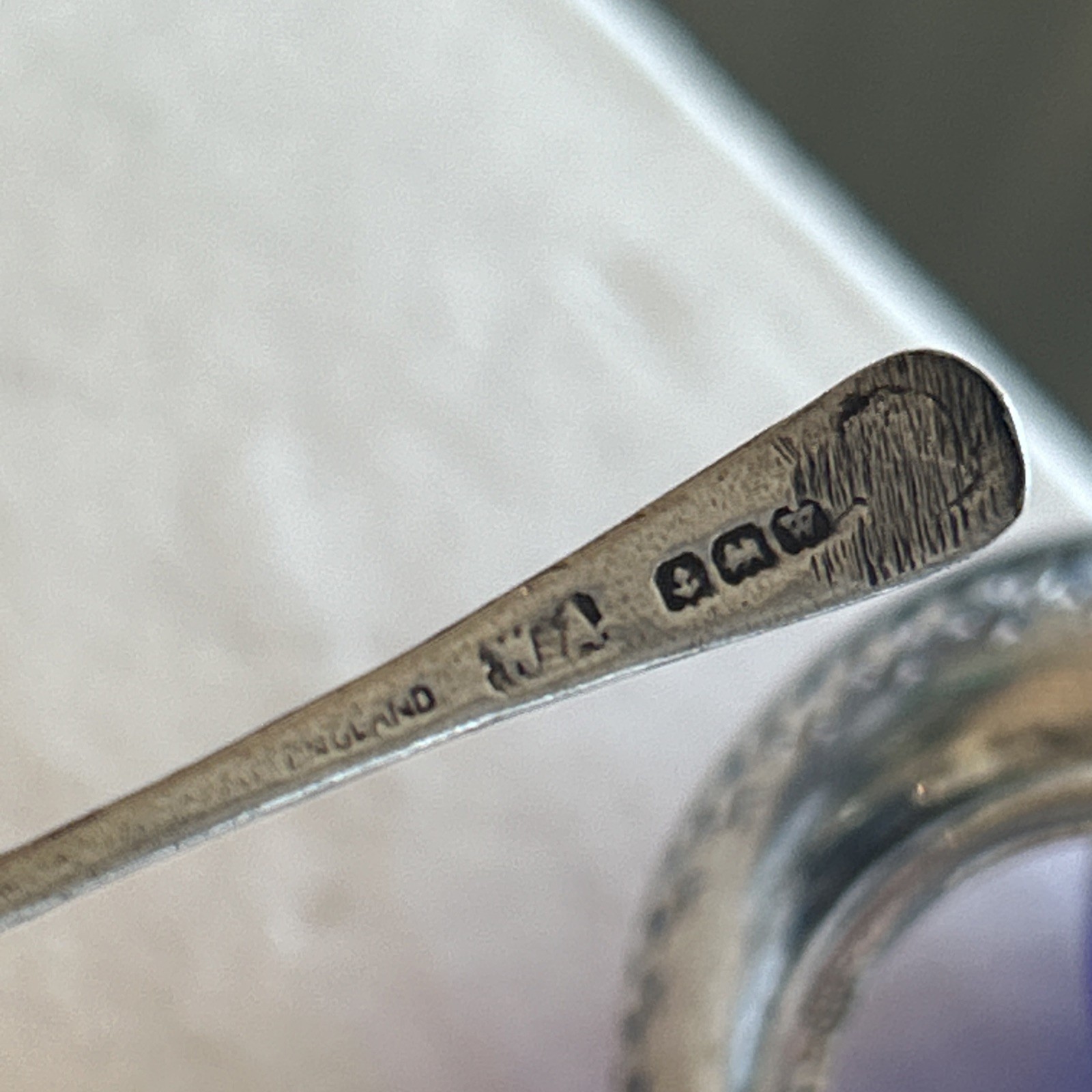 Lot of 2 Antique Webster Salt Cellars 2 Spoons Sterling Silver Blue Cobalt Glass