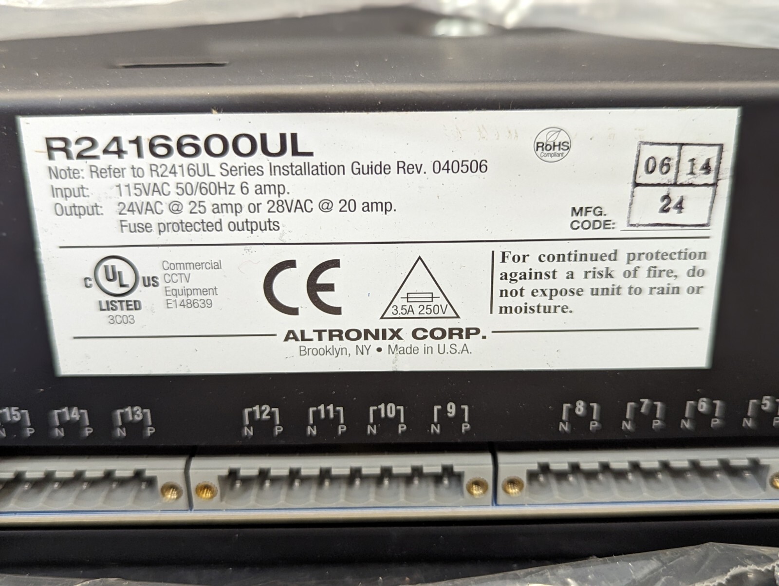 BOSCH Altronix (BOSCH) Rack Mount