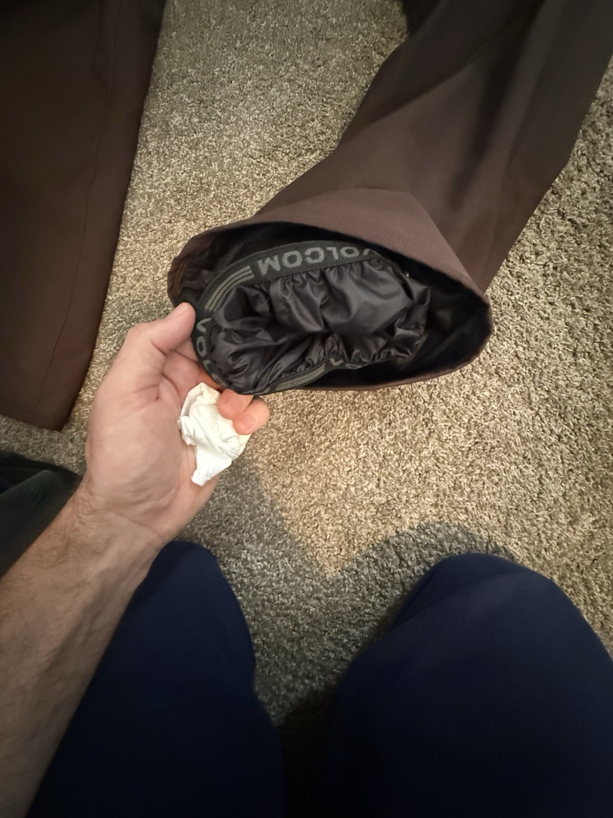 volcom snowboard pants xl Zip Tech Brown