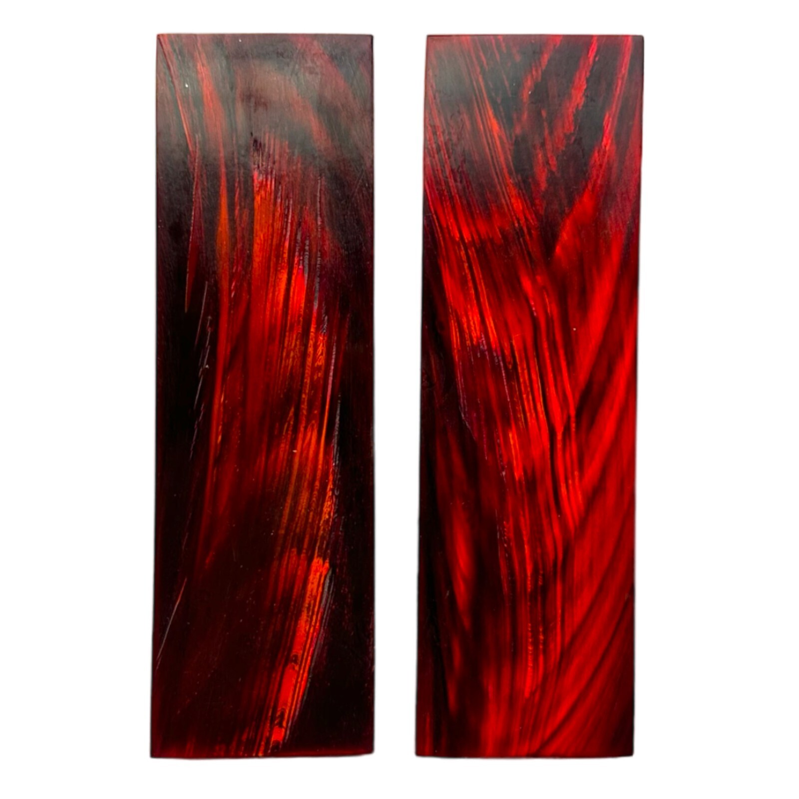 Red Buffalo Horn 5" Knife Handle Making Scales Blade Crafting Material Blanks